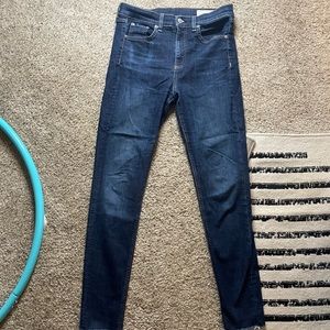 Rag & Bone 10 inch skinny frayed hem jeans